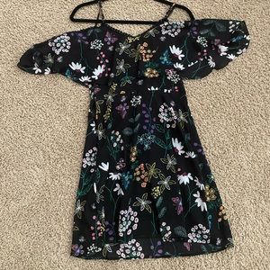 Off the shoulder Boohoo floral dress